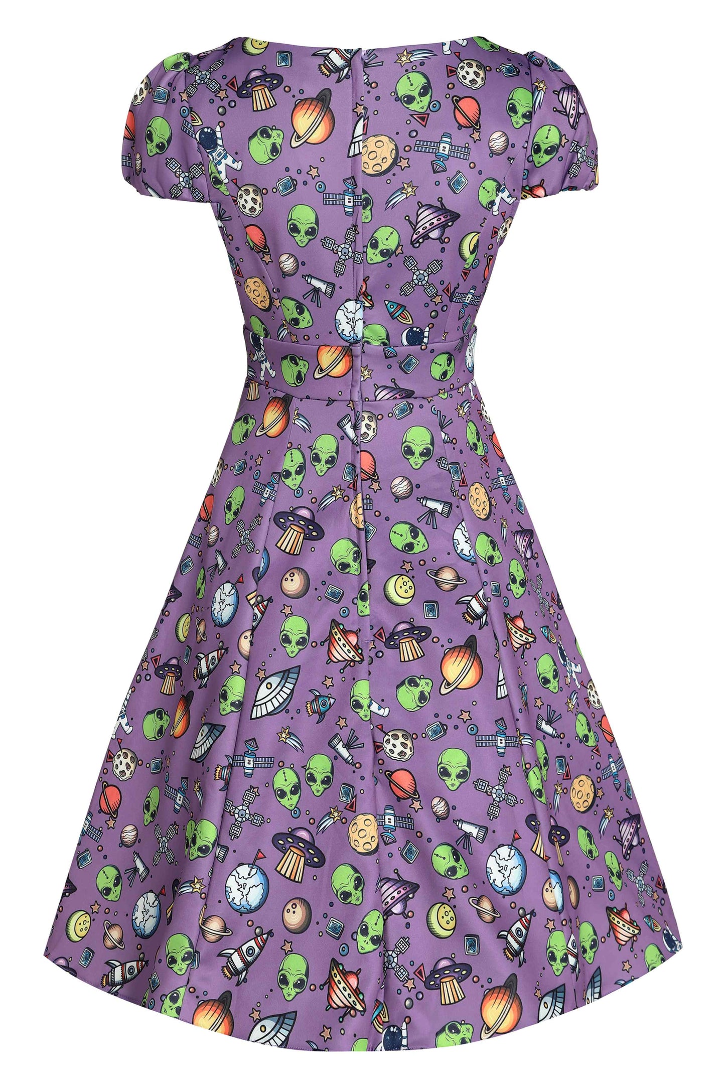 Claudia Purple Alien & UFO Space Dress