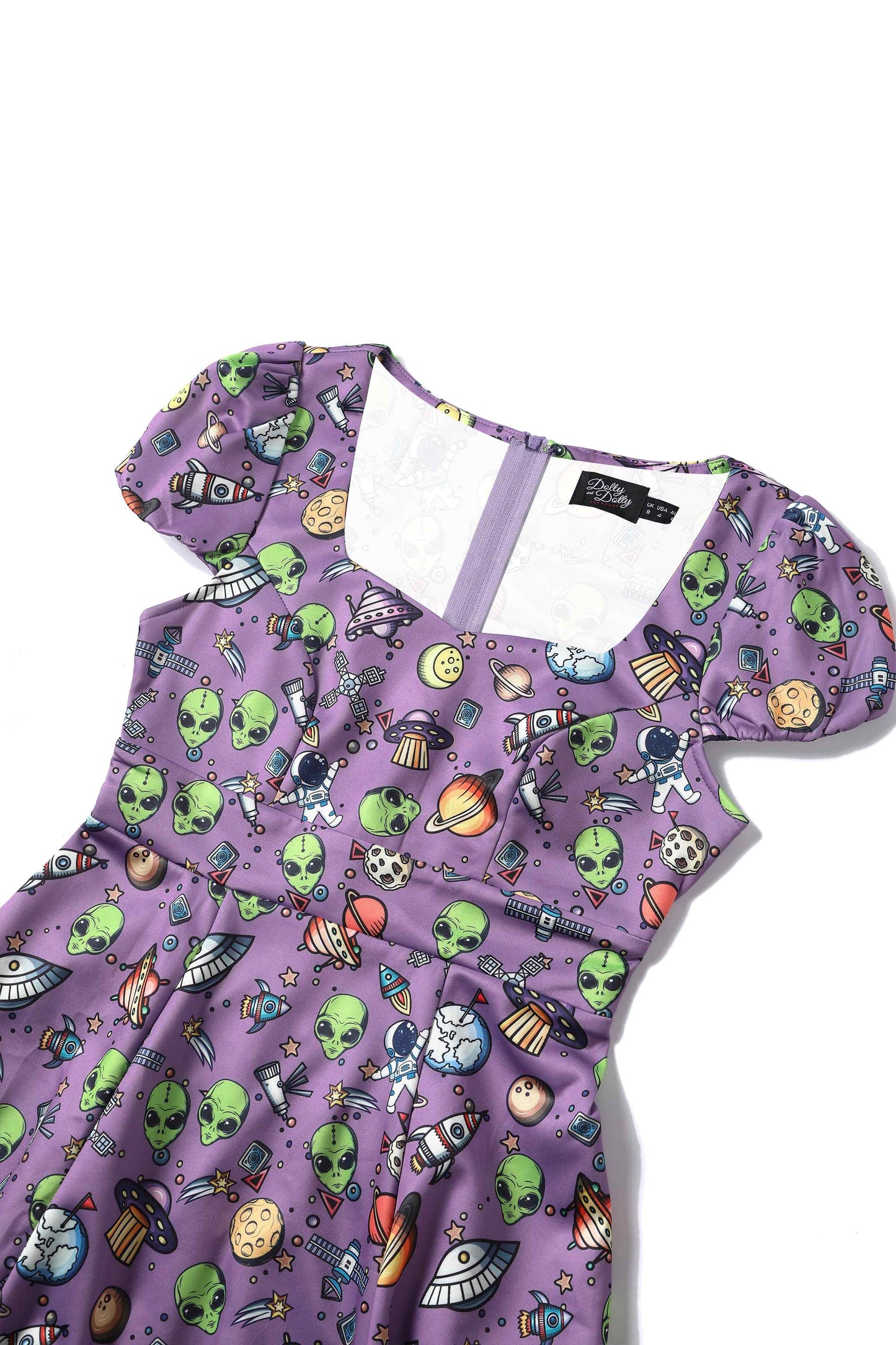 Claudia Purple Alien & UFO Space Dress