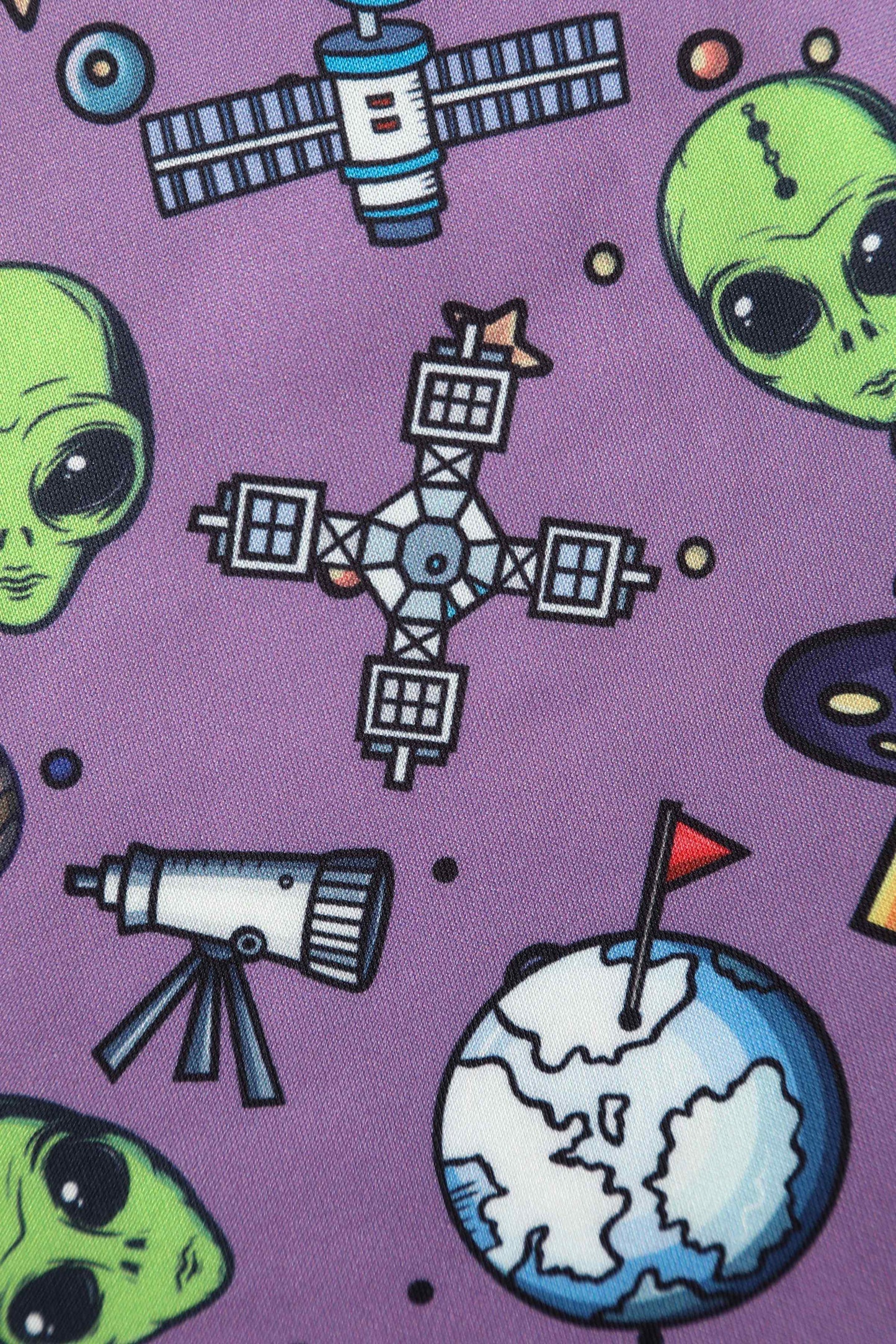 Claudia Purple Alien & UFO Space Dress