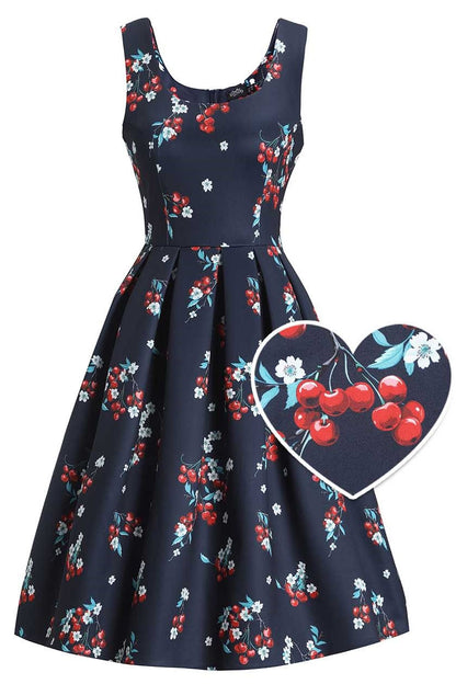 Amanda Cherry Navy Blue Flared Dress