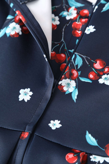 Amanda Cherry Navy Blue Flared Dress