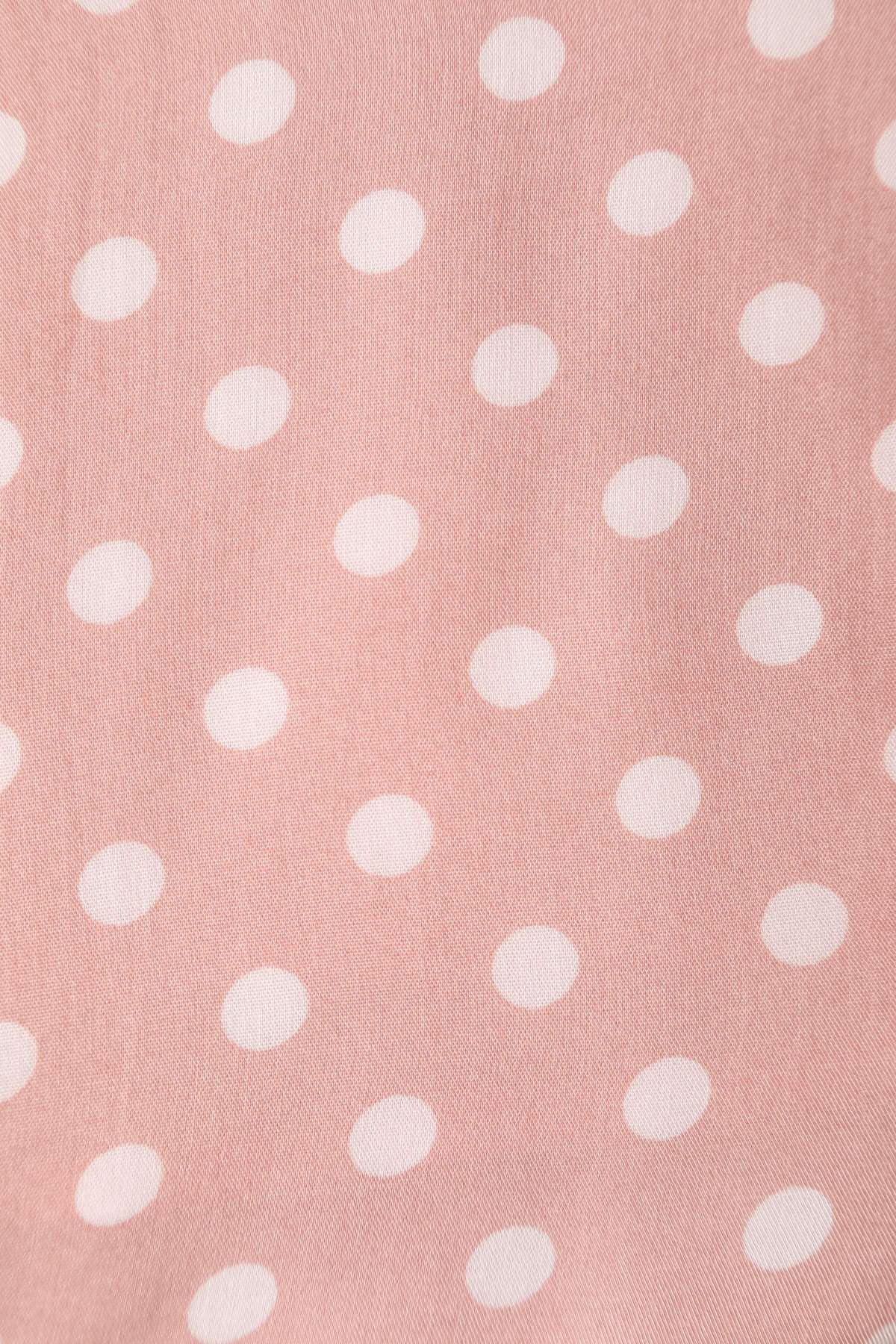 Amanda Polka Dot Flared Dress In Pink
