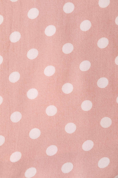 Amanda Polka Dot Flared Dress In Pink