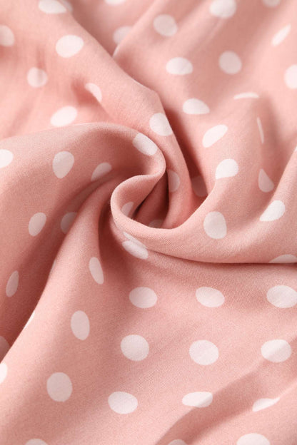Amanda Polka Dot Flared Dress In Pink