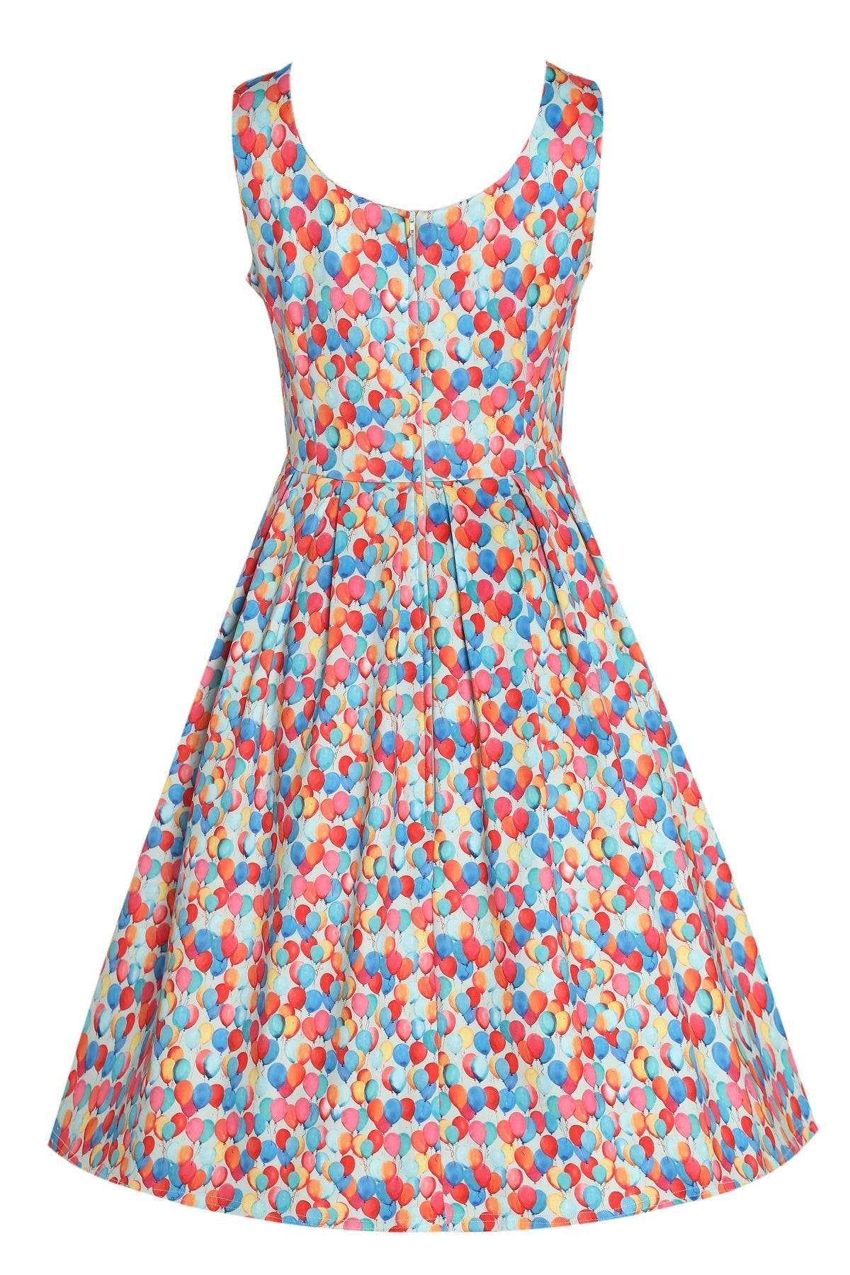 Amanda Balloon Sky Flared Dress