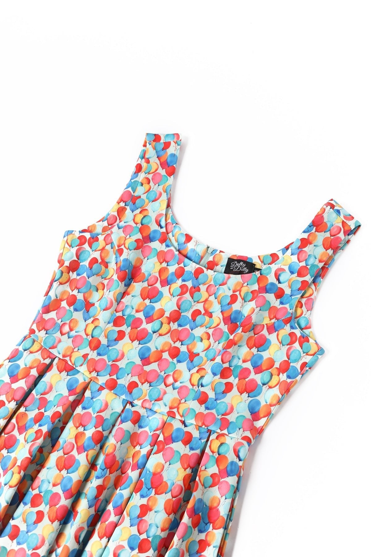 Amanda Balloon Sky Flared Dress