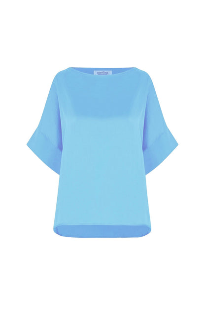 Bianca Short Sleeve Top Ocean Blue