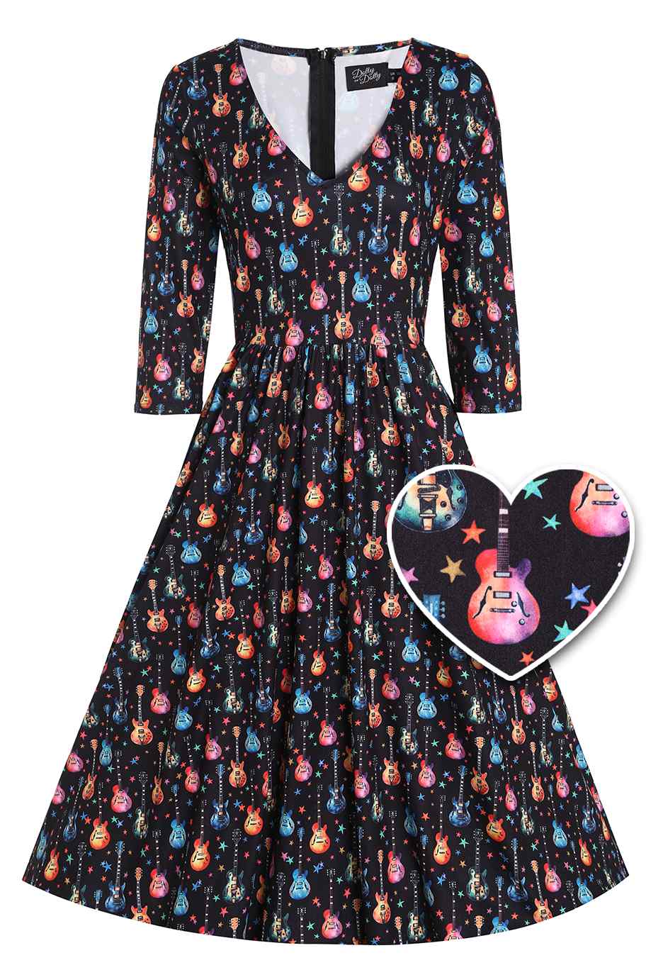 Billie Rockstar Black Long Sleeved Dress