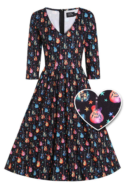 Billie Rockstar Black Long Sleeved Dress
