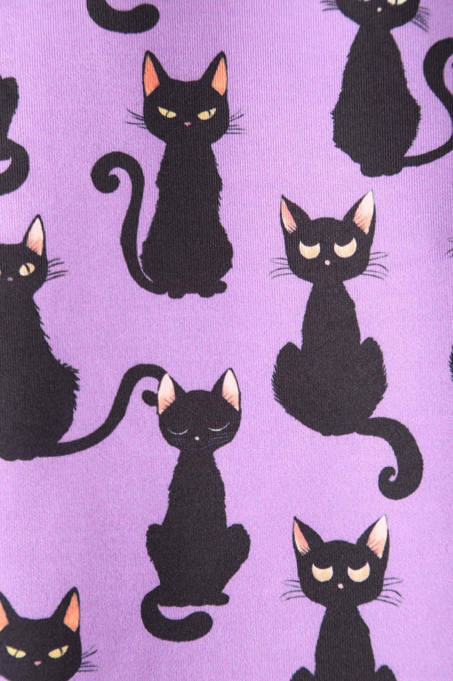 Darla Black Cat Roll Collar Wiggle Dress In Purple