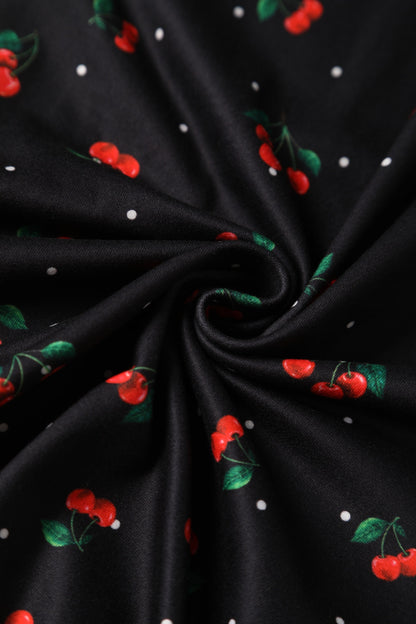 Julia Retro Black Cherry Tea Dress