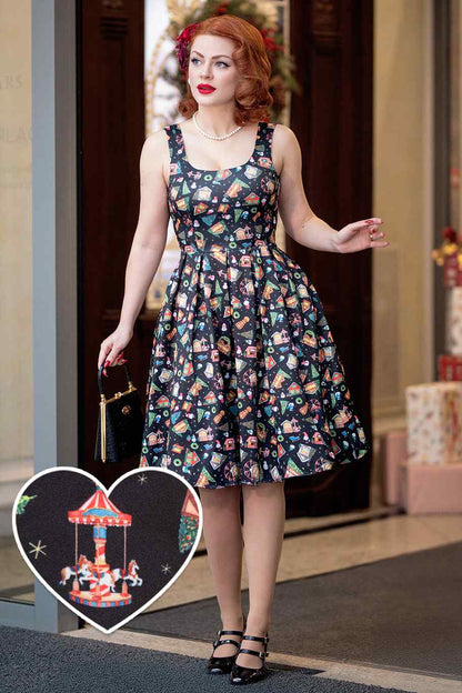 Amanda Christmas Fair Swing Dress
