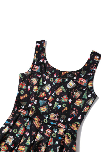 Amanda Christmas Fair Swing Dress