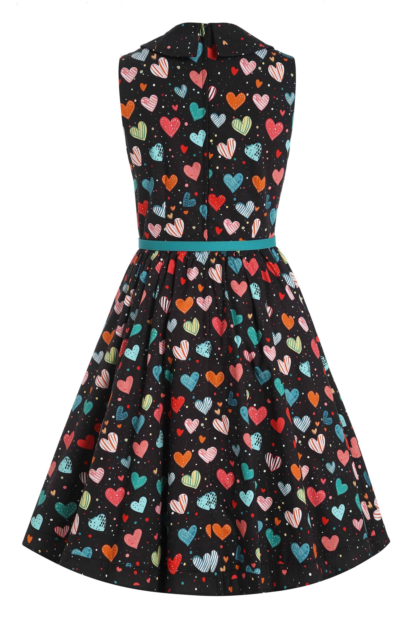 Maverick Black Colourful Heart Shirt Dress