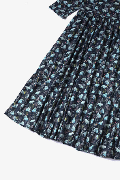 Billie Blue Manatee Long Sleeved Dress