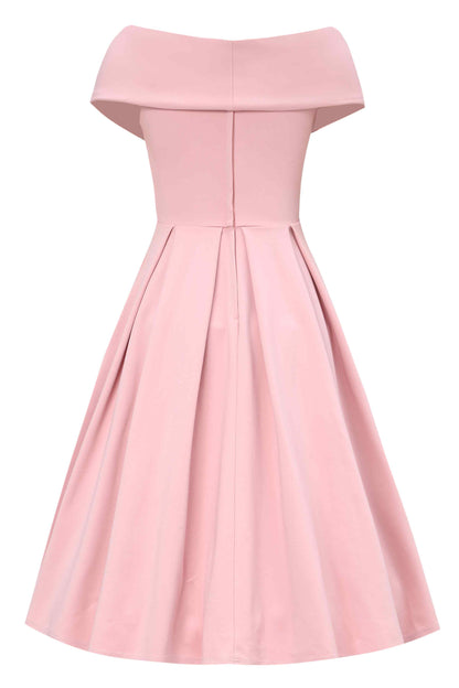 Beverly Blush Pink Off Shoulder Dress