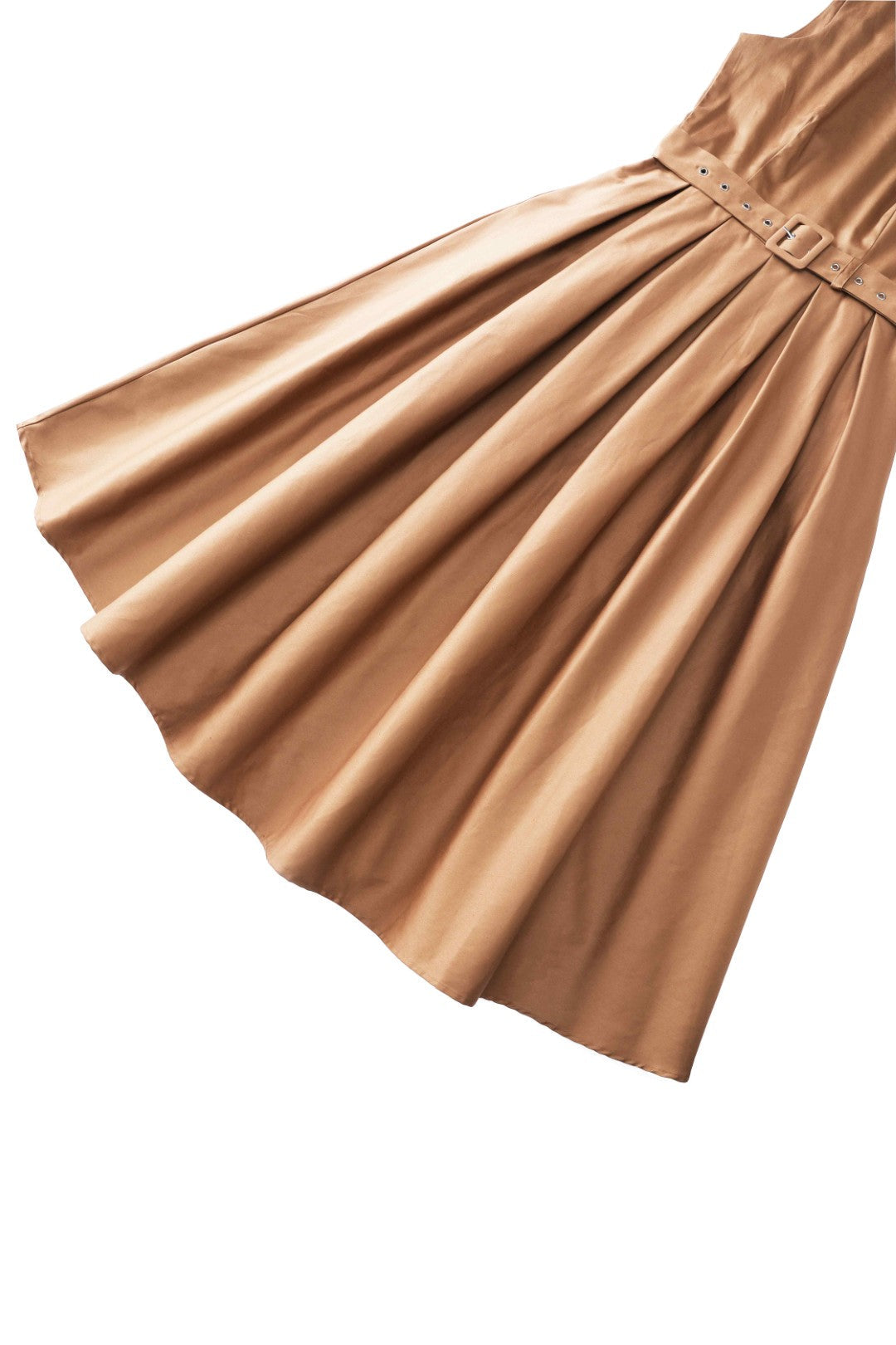 Helen Brown Cotton Sleeveless Midi Dress