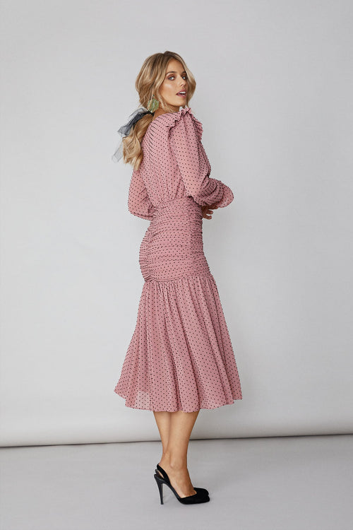 Vestido Casilda Plumeti Rosa · LAST CHANCE ·