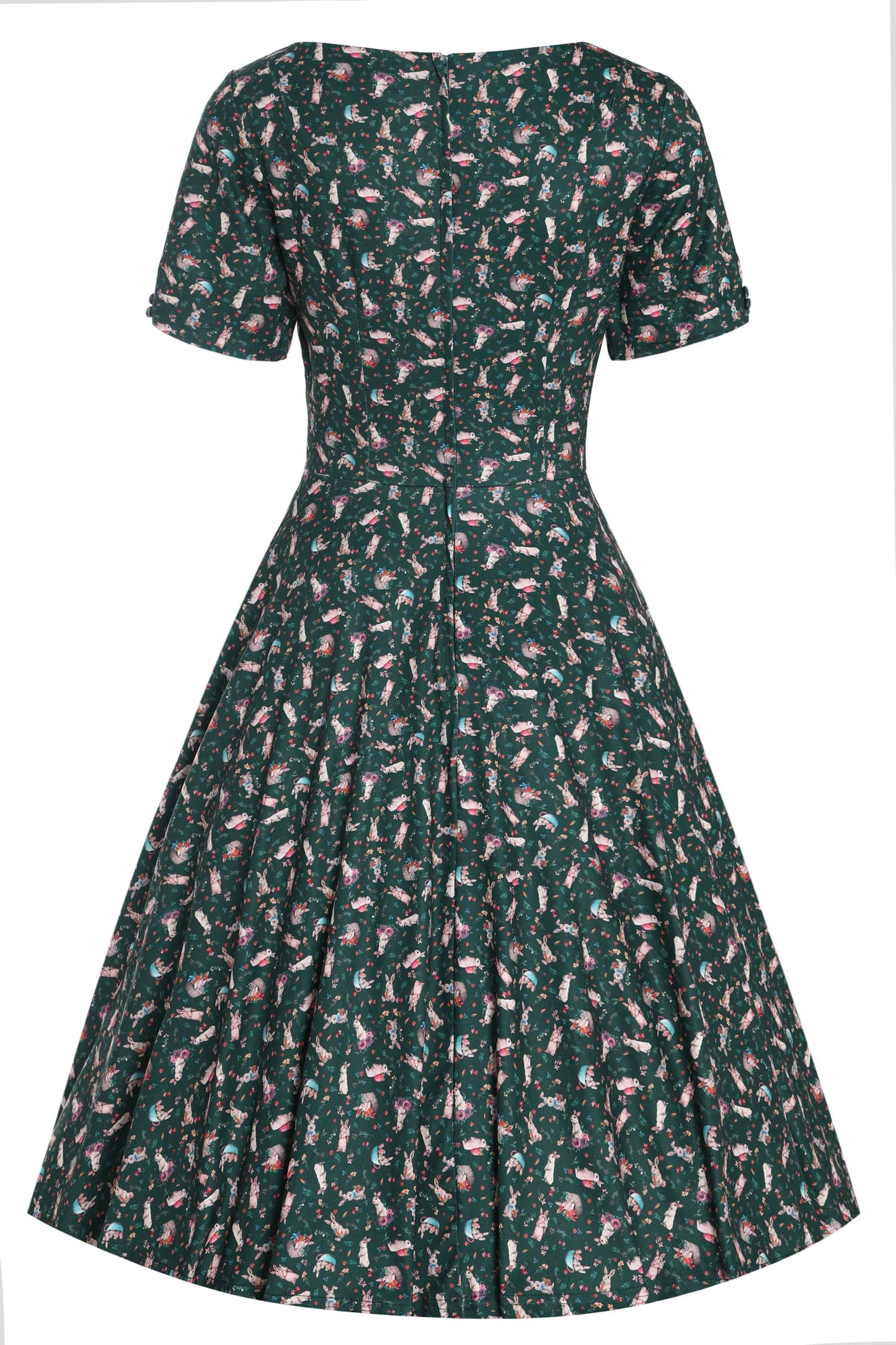 Brenda Bunny Green Flared Dress