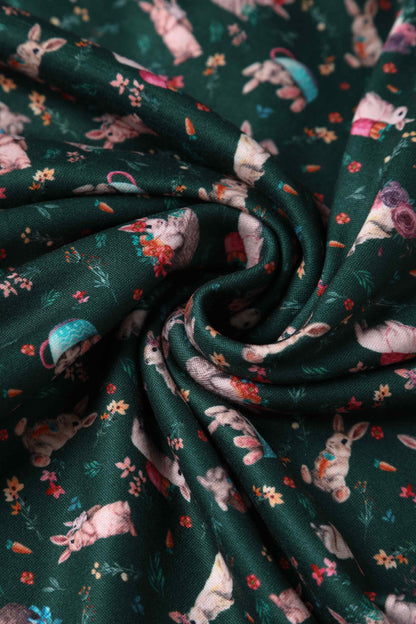 Brenda Bunny Green Flared Dress