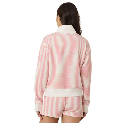 Striped Cloud Fleece Quarter Zip