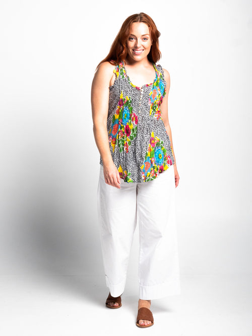 Chilli Top in in Dotty Floral