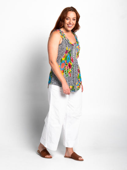 Chilli Top in in Dotty Floral