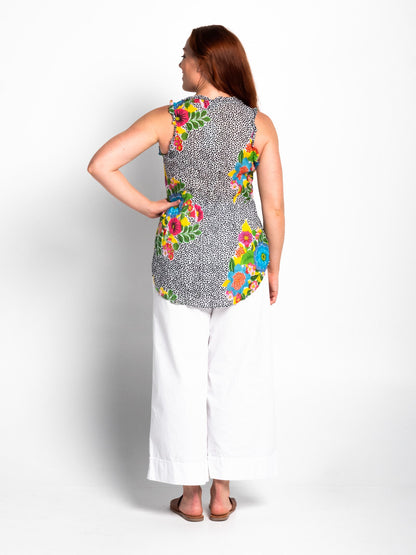 Chilli Top in in Dotty Floral