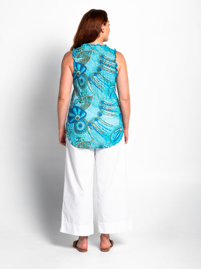 Chilli Top in Blue Bubbles