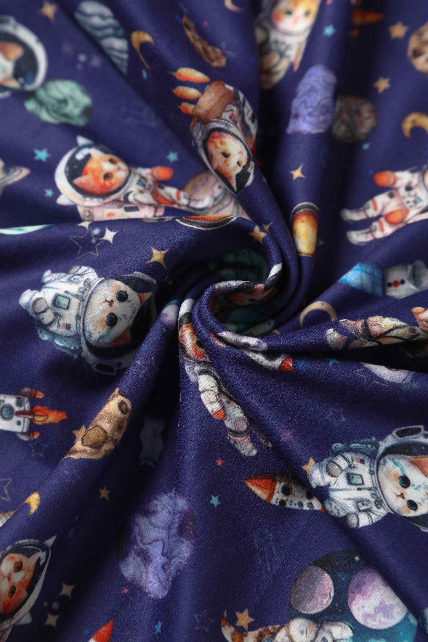 Billie Purple Cat In Space Print Dress