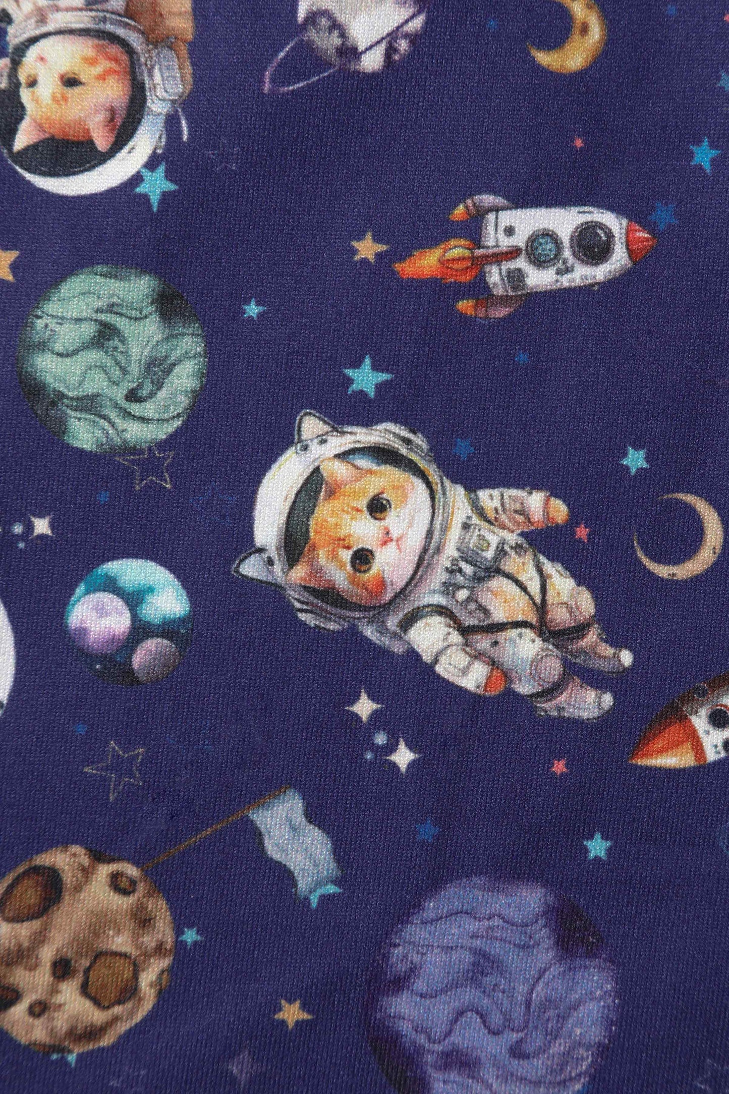 Billie Purple Cat In Space Print Dress