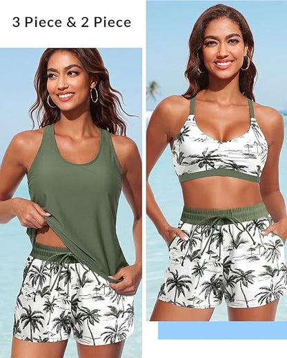 3 Piece Tankini with Shorts🔥