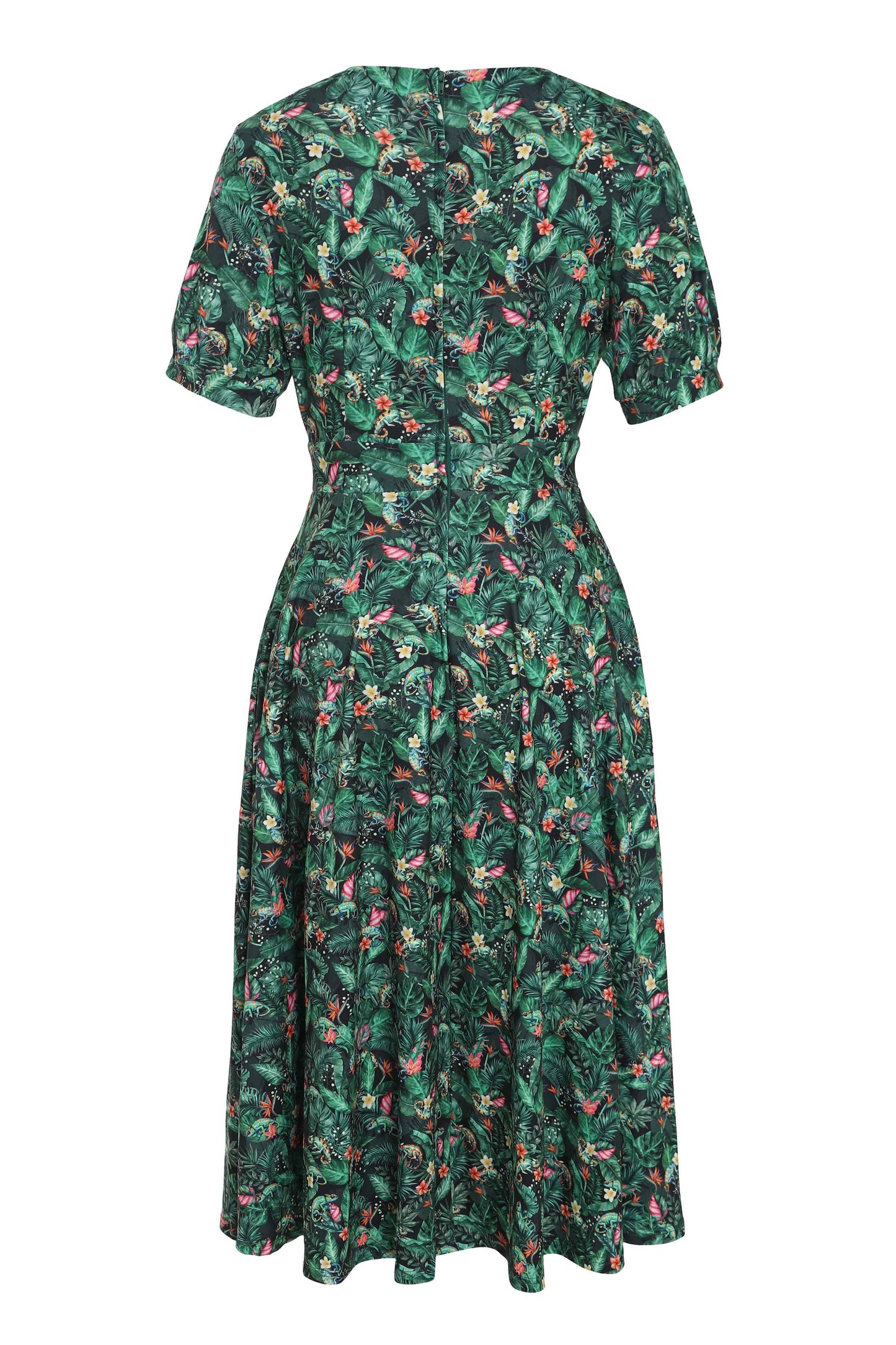 Julia Chameleon Midi Dress In Green