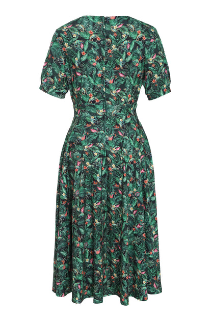 Julia Chameleon Midi Dress In Green