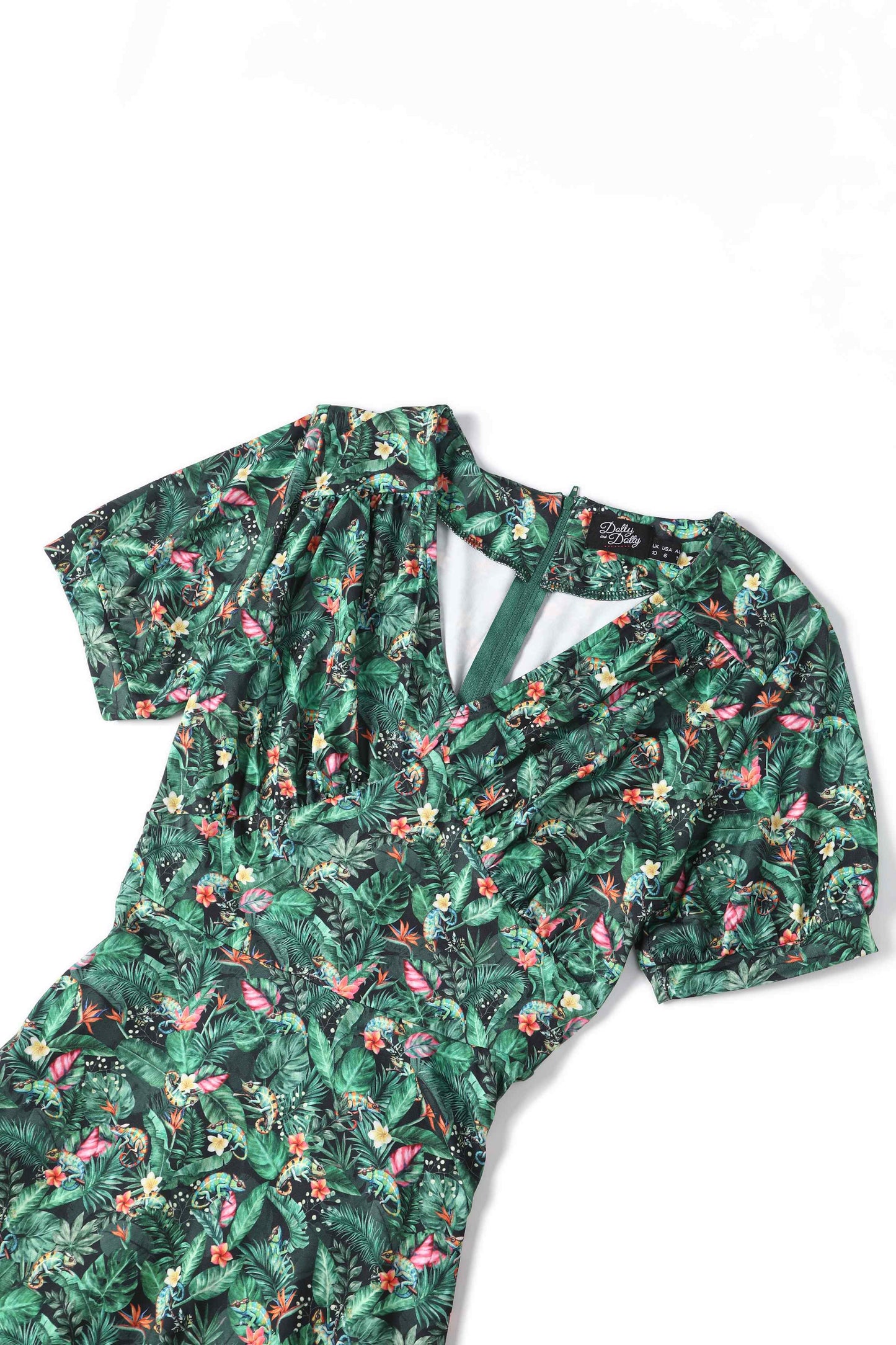 Julia Chameleon Midi Dress In Green