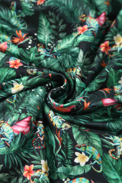 Julia Chameleon Midi Dress In Green
