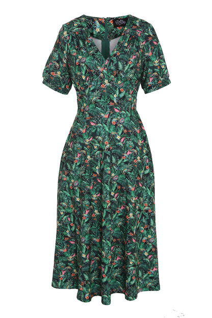 Julia Chameleon Midi Dress In Green