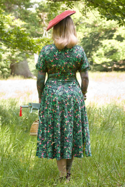 Julia Chameleon Midi Dress In Green