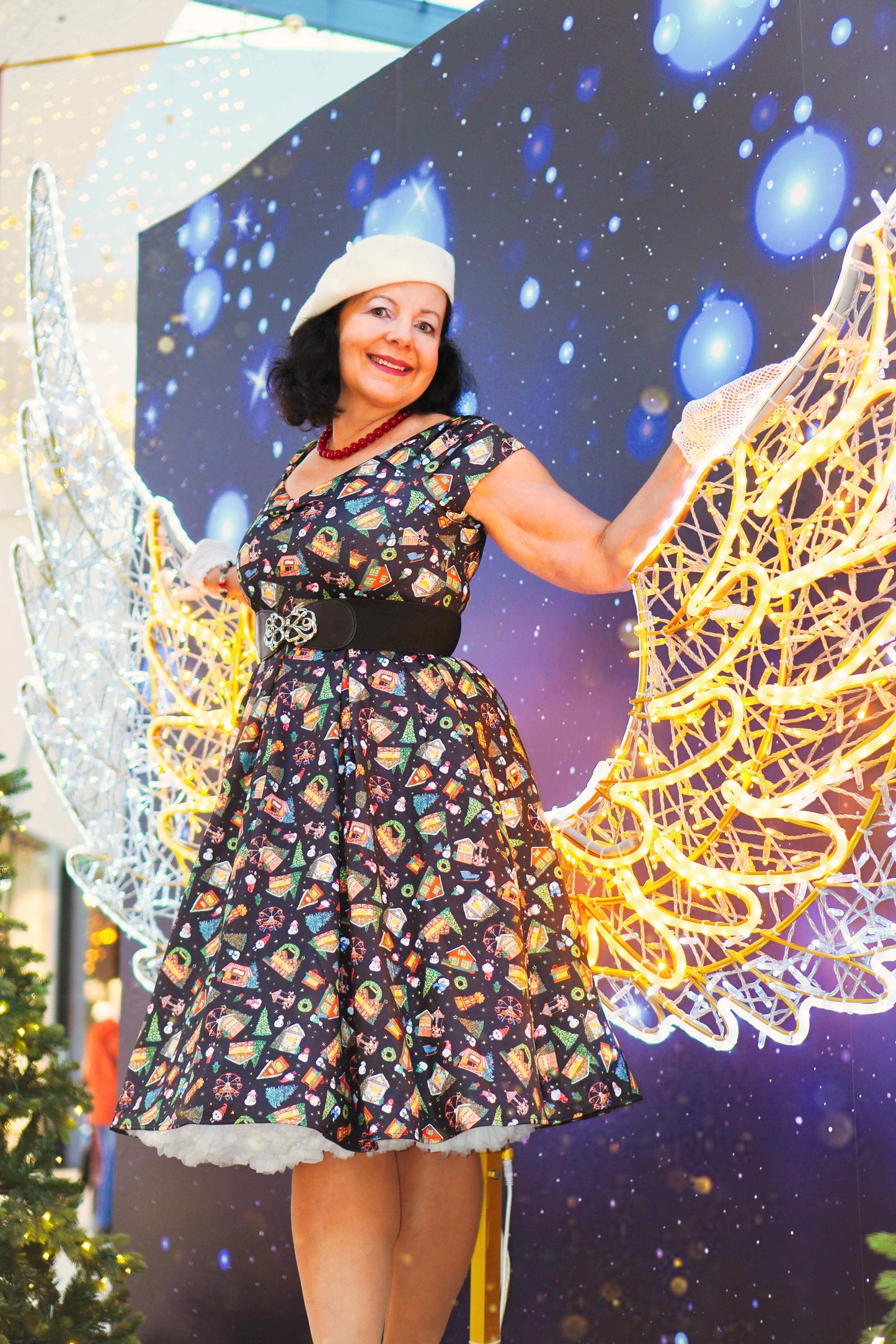 Lily Christmas Fair Off Shoulder Dress