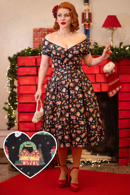 Lily Christmas Fair Off Shoulder Dress