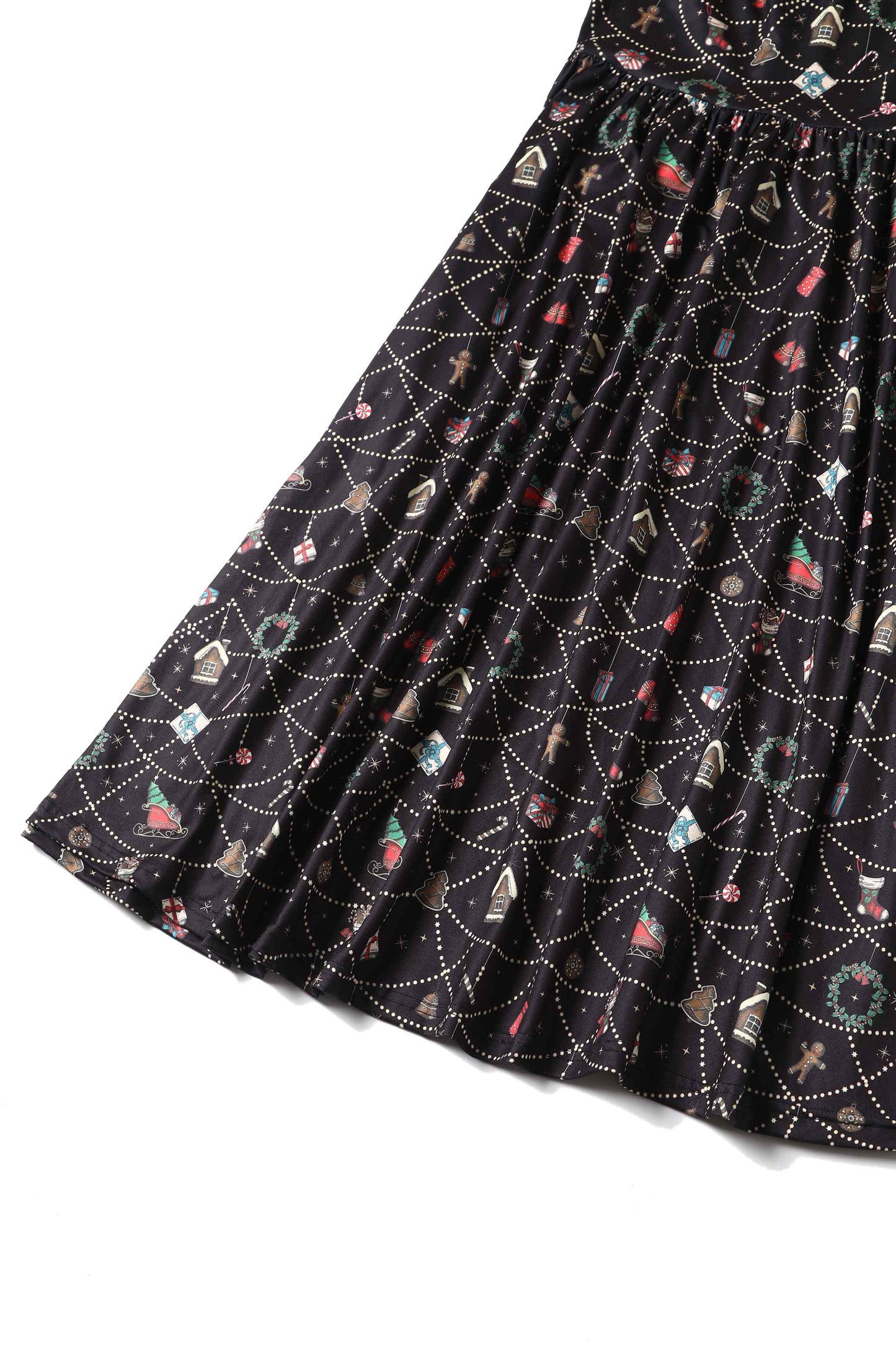 Billie Christmas Print Long Sleeved Dress