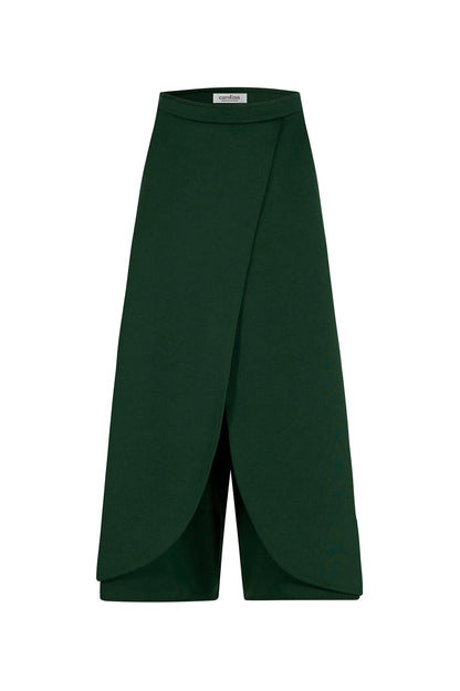 Claudette Wide Leg Pants Forest Green
