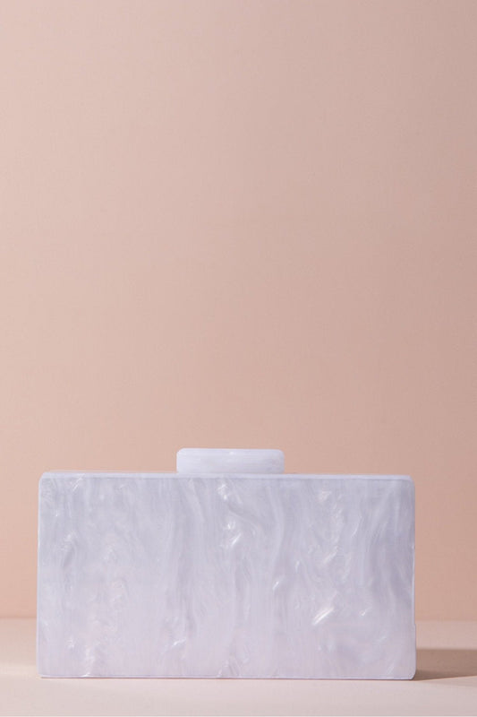 Clutch Box Nacar Blanco