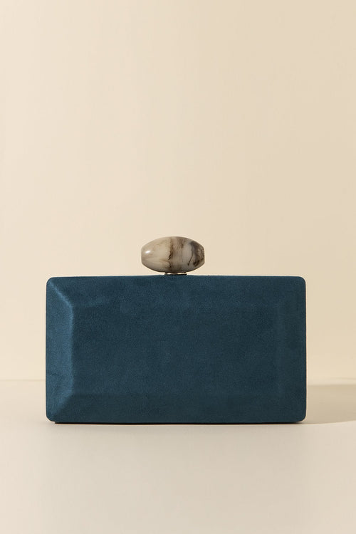 Clutch Copacabana Suede Petroleo · Ipanema ·