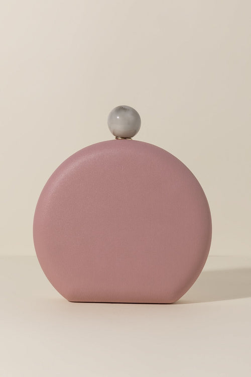 Clutch PillBox Hueso Rosa Peonia · Rivera ·