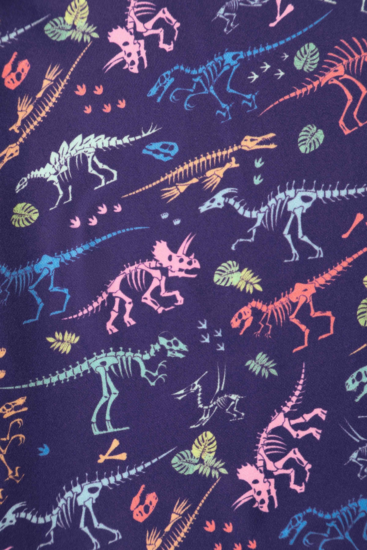Donna Crossover Bust Purple Dinosaur Fossil Dress