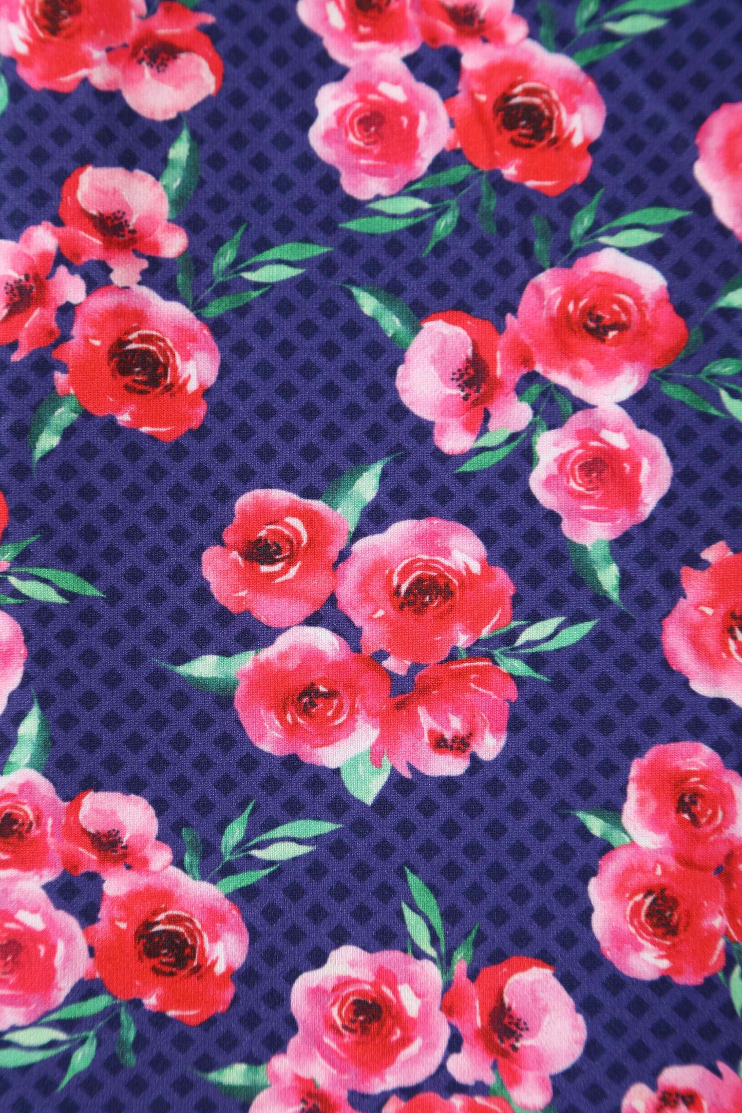 Donna Dark Blue Floral Tea Dress