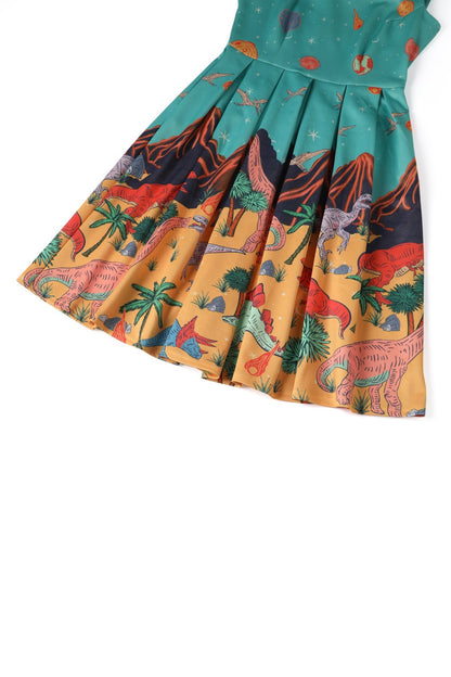 Amanda Dinosaur Extinction Asteroid Dress