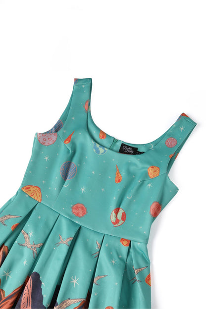 Amanda Dinosaur Extinction Asteroid Dress