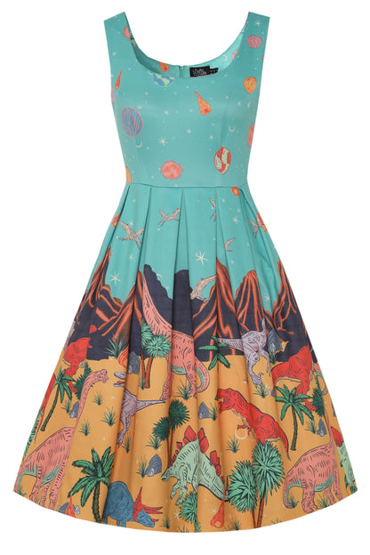 Amanda Dinosaur Extinction Asteroid Dress